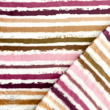 Wellness Fleece Snoozy Fabrics Paint stripes old pink