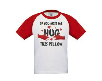 Dětské tričko baseball Hug this pillow