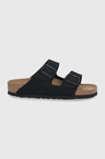 Kožené pantofle Birkenstock dámské, černá barva