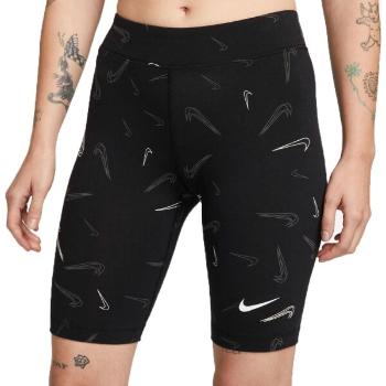 Nike NSW SHORT AOP PRNT Dámské kraťasy, černá, velikost XS