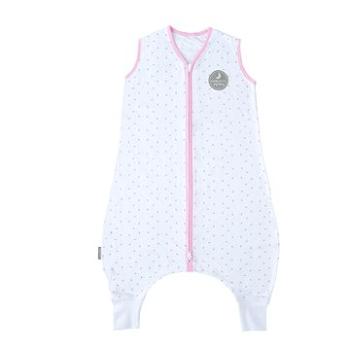 Natulino Little Walkers spací pytel s nohavicemi, Grey little leaves/pink, Xl (Vel. 92/110) (5903148273792)