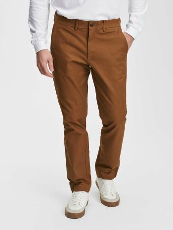 GAP Slim Fit GapFlex Kalhoty Hnědá