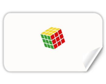 Samolepka vlastní tvar - 5ks Rubikova kostka