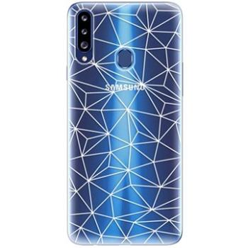 iSaprio Abstract Triangles 03 - white pro Samsung Galaxy A20s (trian03w-TPU3_A20s)