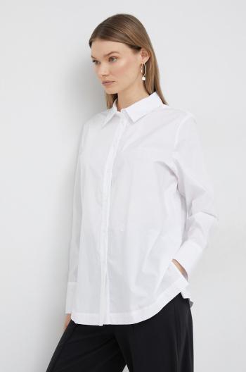 Košile Joop! dámská, bílá barva, relaxed, s klasickým límcem