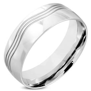 Šperky4U OPR0023 Pánský snubní prsten, šíře 8 mm - velikost 70 - OPR0023-70