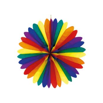 Amscan Papírová visící dekorace - Rainbow 50 cm