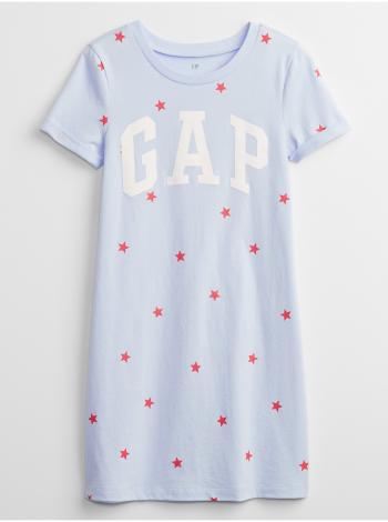 Modré holčičí dětské šaty GAP Logo t-shirt dress
