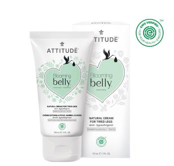 Přírodní krém na unavené nohy ATTITUDE Blooming Belly nejen pro těhotné s mátou 150 ml