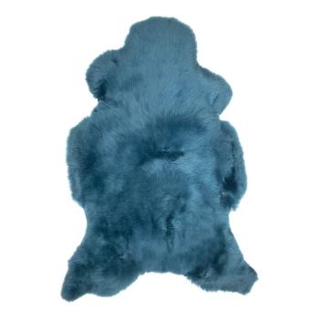 Modrá chlupatá kožešina z ovčí kůže - 115*75*5cm POVYP