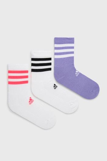 Ponožky adidas Performance (3-pack) HE4992 dámské, bílá barva
