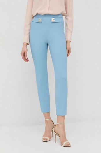 Kalhoty Elisabetta Franchi dámské, jednoduché, high waist