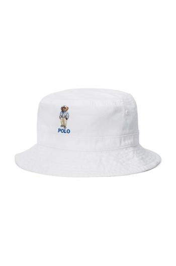 Dětský bavlněný klobouk Polo Ralph Lauren bílá barva, 322945504001