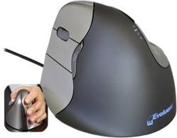 Optická ergonomická myš Evoluent Vertical Mouse 4 VM4L VM4L, ergonomická, šedá, stříbrná