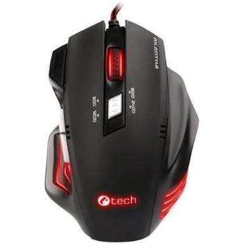 C-TECH herní myš Akantha (GM-01R), herní, červené podsvícení, 2400DPI, USB, GM-01R