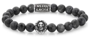 Rebel&Rose Korálkový náramek Grey Seduction RR-8L025-S 16,5 cm - S