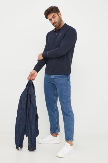 Bavlněné tričko s dlouhým rukávem Pepe Jeans tmavomodrá barva