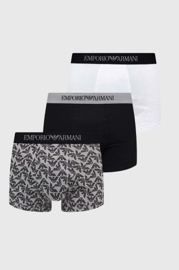 Bavlněné boxerky Emporio Armani Underwear 3-pack černá barva
