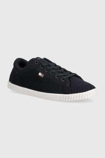 Sneakers boty Tommy Hilfiger FLAG LACE UP SNEAKER KNIT tmavomodrá barva, FW0FW08074