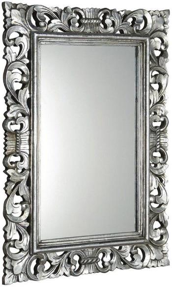 SAPHO SCULE zrcadlo ve vyřezávaném rámu, 80x120cm, stříbrná IN308