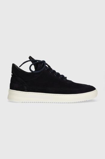 Semišové sneakers boty Filling Pieces Low Top Suede Organic tmavomodrá barva, 10122791658