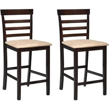 Barové židle 2 ks hnědé textil, 241704 (241704)