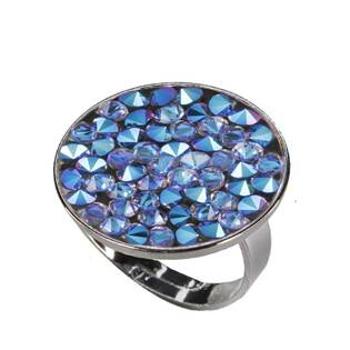 NUBIS® Prsten s krystaly Crystals from Swarovski® BLUE SHIMMER - LVX301-BS