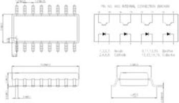 Optočlen Isocom Components IS281-4, DIL 16 SMD