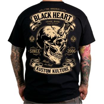 Triko BLACK HEART Devil Skull