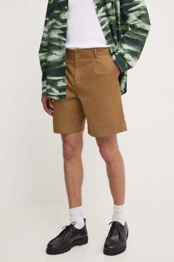 Bavlněné šortky A.P.C. short crew hnědá barva, COGXS-H10198