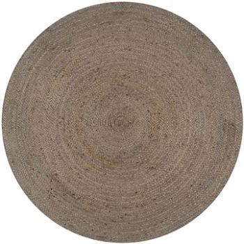Ručně vyrobený koberec z juty kulatý 90 cm šedý (133662)