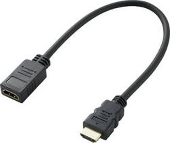 HDMI prodlužovací kabel SpeaKa Professional [1x HDMI zástrčka - 1x HDMI zásuvka] černá 30.00 cm