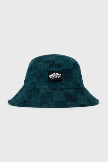 Manšestrový klobouok Vans tyrkysová barva, bavlněný