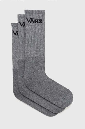 Ponožky Vans 3-pack pánské, šedá barva