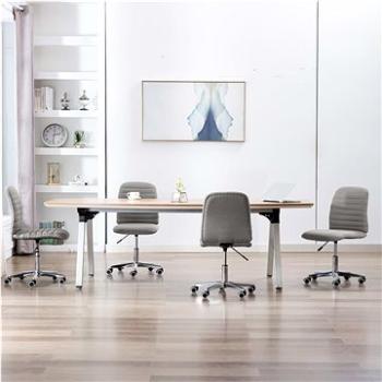 Jídelní židle 4 ks světle šedé textil  (3056530)