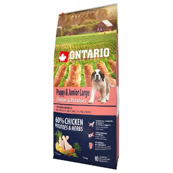 Ontario Puppy & Junior Large Chicken & Potatoes 12kg