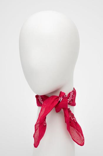 Bavlněný šátek Medicine dámský, růžová barva, vzorovaný