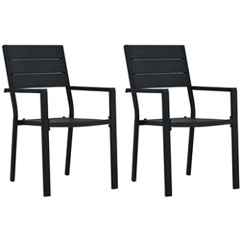 SHUMEE Židle zahradní židle, černá - 2ks v balení 47885 (47885)