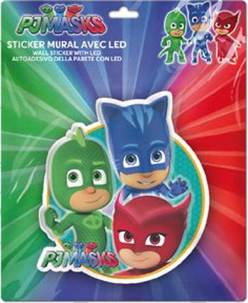 PJ MASKS BAREVNÁ NÁSTĚNNÁ LED LAMPA Velikost: ONE SIZE