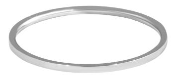 Troli Elegantní minimalistický prsten z oceli Silver 54 mm