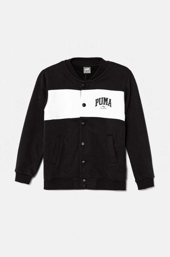 Dětská mikina Puma SQUAD Bomber Jacket černá barva, vzorovaná, 682776