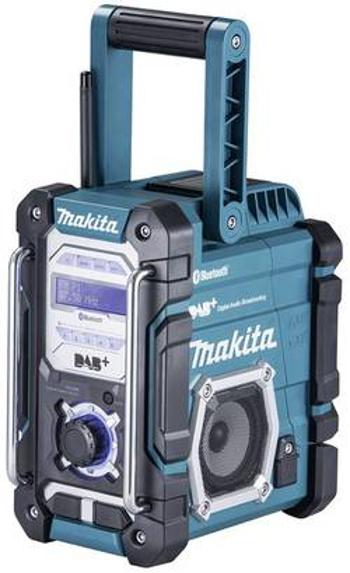 Odolné rádio Makita DMR112, AUX, Bluetooth, USB, tyrkysová, černá