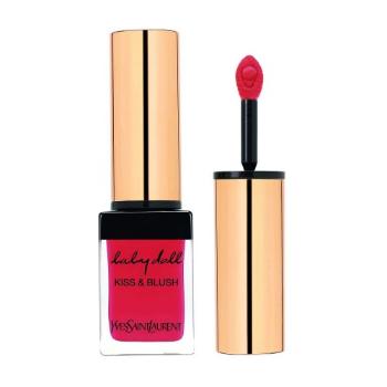 Yves Saint Laurent Baby Doll Kiss and Blush  lesk na rty, tvářenka - 19 Corail Sulfureux