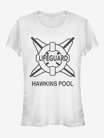 ZOOT.Fan Netflix Lifeguard Hawkins Pool Stranger Things Triko Bílá