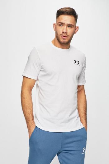 Tričko Under Armour SPORTSTYLE LEFT CHEST bílá barva, 1326799