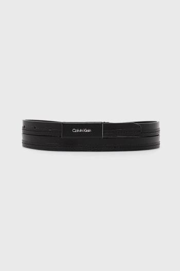 Kožený pásek Calvin Klein Dámský, černá barva