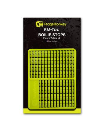 RidgeMonkey Zarážka RM-Tec Boilie Stops 216ks - Fluoro žlutá
