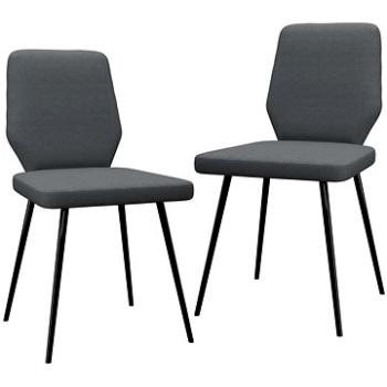 Jídelní židle 2 ks tmavě šedé textil (282534)