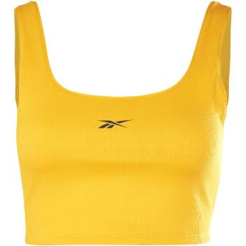 Reebok WOR RIB BRALETTE Dámská sportovní podprsenka, žlutá, velikost XL