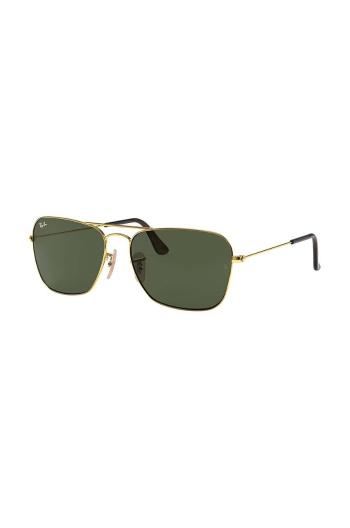 Sluneční brýle Ray-Ban CARAVAN zlatá barva, 0RB3136